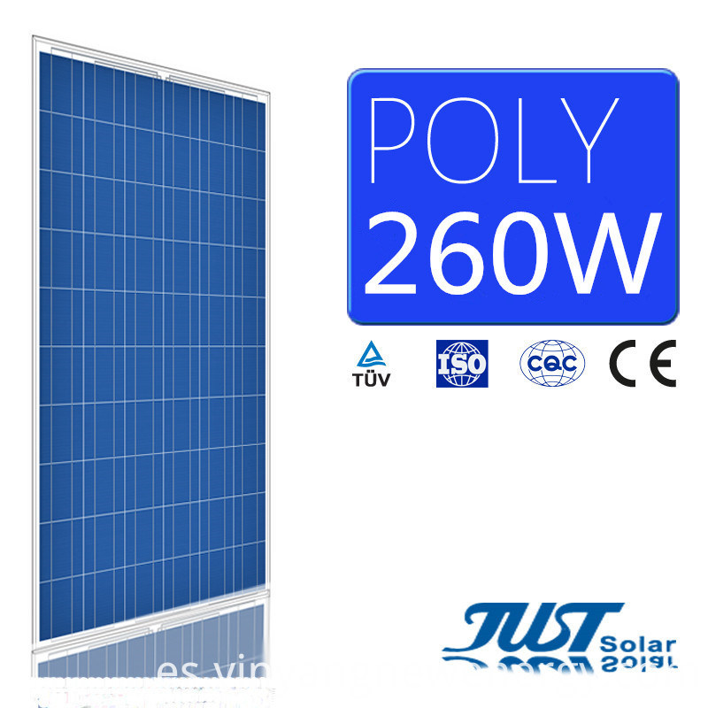 Un panel de energía solar policristalino de grado 260W
